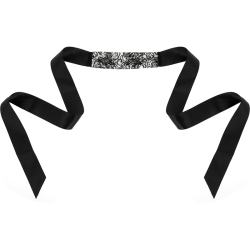 Coquette Chic Desire - Masque En Dentelle Noire Avec Ruban
